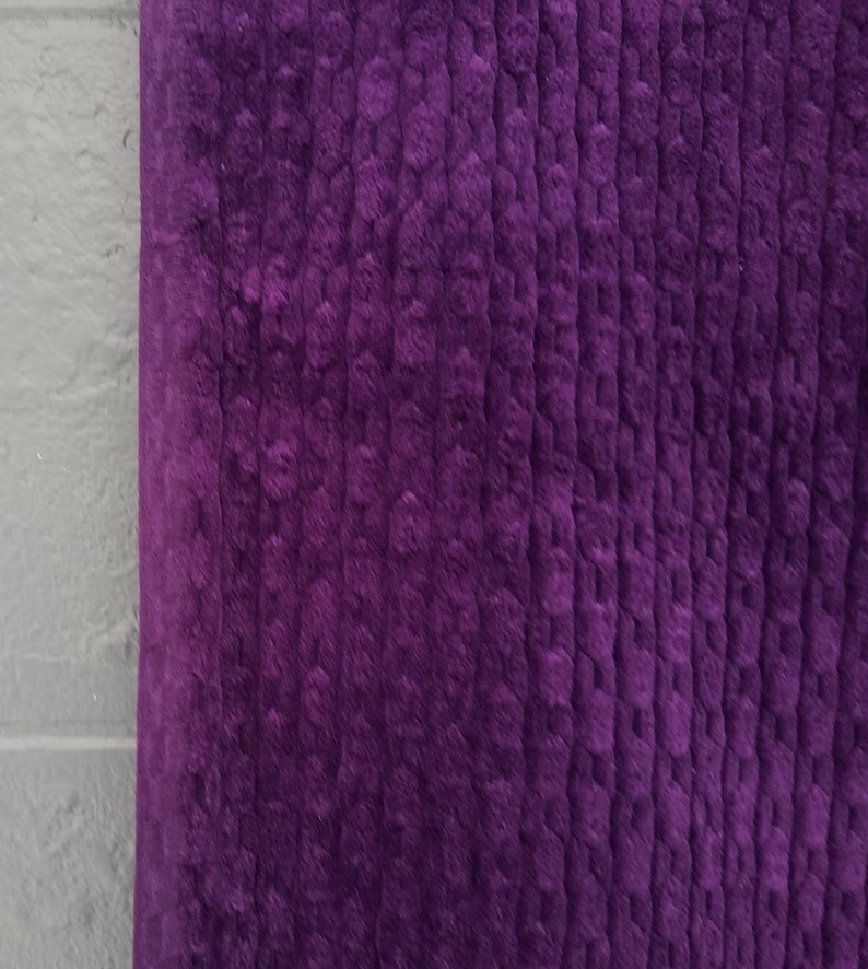 Vintage Purple Velvet Upholstery Fabric Velvet Striped Etsy