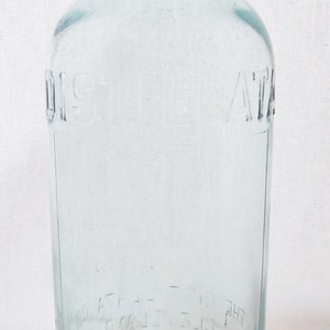 Vintage, Blue Glass, Bottle, Apothecary, Pharmacy, Medicine, The Distillata Co, Cleveland, Pure Distilled Water, Embossed Lettering
