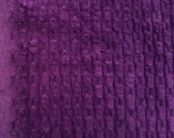 Vintage Purple Velvet Upholstery Fabric, Velvet Striped Embossed Textured Home Decor Fabric, Striped Purple Velvet Fabric