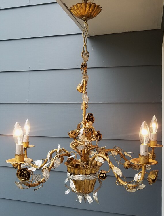 Italian tole blue roses chandelier | Flower chandelier, Fun Italian tole blue roses chandelier | Flower chandelier, Fun