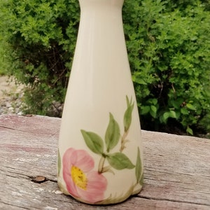 Vintage 60&#39;s Franciscan Desert Rose Oversized Salt Shaker, Dinnerware Made in USA, Hand Decorated  Embossed Earthenware