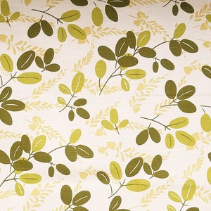 Olive Branch Upholstery Fabric, Botanical Olive branch Home Decor Fabric, Cotton/Linen Print Fabric