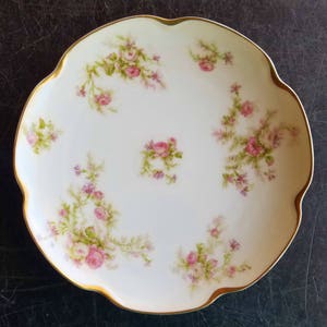 Vintage, Haviland Limoges, Schleiger 53 by Haviland, prato de salada Coupe de 7 1/2&quot;, conjunto de quatro, Haviland & C Limoges França
