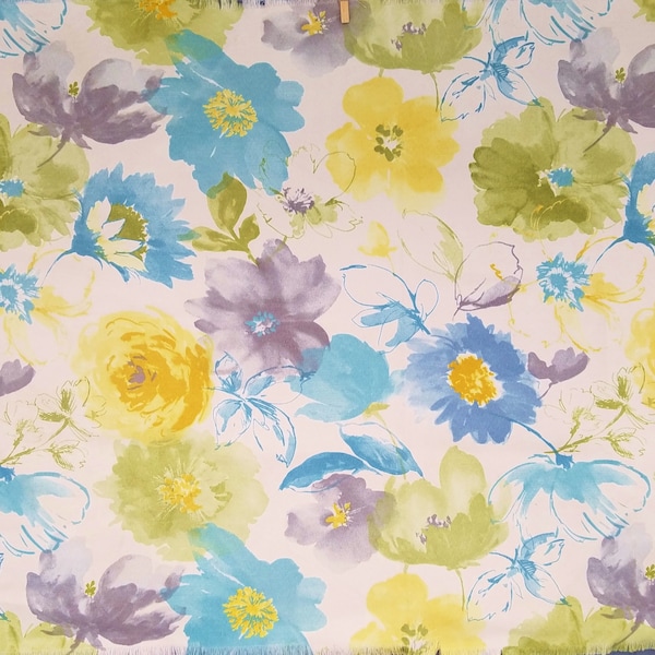 Floral Outdoor Fabric by Richloom Solarium Line, 2012 Richloom Wondrous Patina Printed Polyester Indoor/Outdoor Fabric 54" wide by 30" long