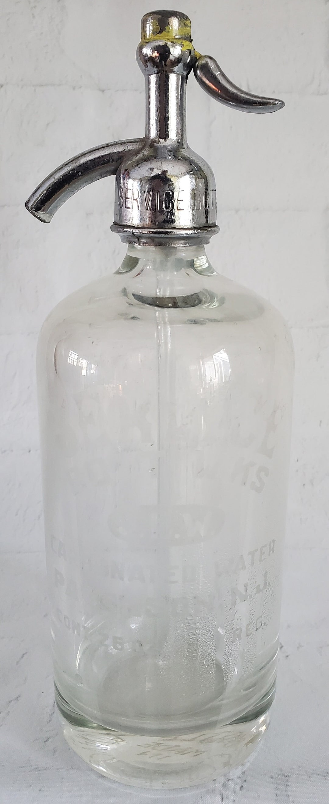 Antique Vintage Service Bott. Wks. Seltzer Bottle Soda Water Seltzer