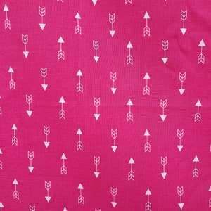 Quilting Fabric Quilters Showcase Pink Arrows for Jo-Ann Fabrics, 100% Cotton, Pink, White, Mask Fabric