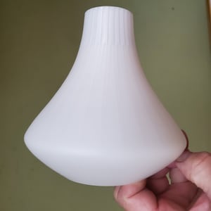 Mid Century Light Shade/ Retro Replacement Shade, Chandelier Shade, Danish Modern, White Satin Opal Glass, Vintage MCM, Pendent Light
