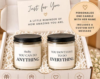 Personalized Encouragement Candle Gift Set, You Can Do Anything (2 Candles)