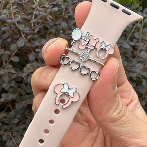 Disney Theme Park Inspired Minnie Mouse Ear Head Apple Watch Charms, Watch Stud, Watch Band Jewellery, Apple, Fitbit, Samsung watch Charm