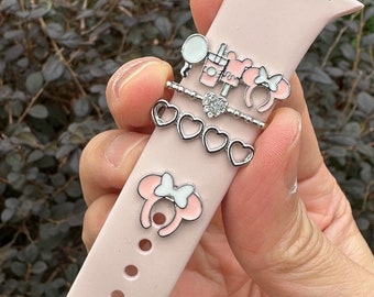 Disney Theme Park Inspired Minnie Mouse Ear Head Apple Watch Charms, Watch Stud, Watch Band Jewellery, Apple, Fitbit, Samsung watch Charm