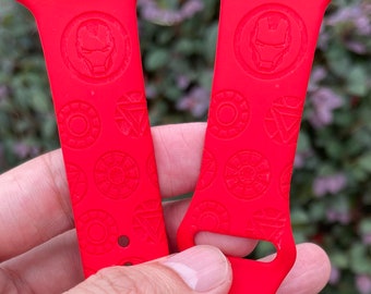 Iron Man Reactor Fitbit/Pixel Watch Band, Laser Engraved Silicone Strap