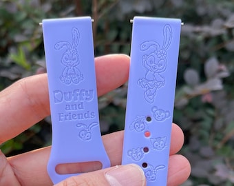 Disney Duffy and Friends StellaLous Rabbit laser engraved Fitbit versa / Fitbit charge / Fitbit sense watch Band, Google Pixel Watch strap