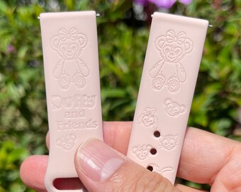 Disney Duffy and Friends - ShellieMay Bear laser engraved Fitbit versa / Fitbit charge / Fitbit sense watch Band, Google Pixel Watch strap