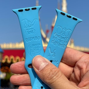 Flying elephant dumbo Apple Watch Band 38mm 40mm 42mm 44mm, 41mm 45mm 49mm, personalized laser engraved Apple Watch Strap, Apple Watch Ultra