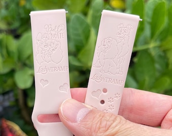Lady and the Tramp Fitbit / Google Pixel Armband: Laser graviertes Silikonarmband