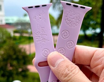 Figment Purple Dragon Engraved Apple Watch Band, Disney Theme Park