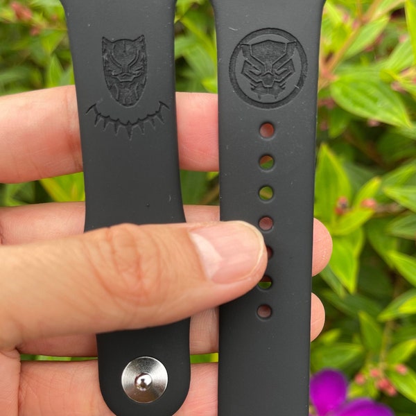 Marvel Avengers черная Пантера Вдохновлена ​​лазерной гравировкой кремния Fitbit Versa 1 2 3 4 часы Band, Fitbit load 2 3 4 5, Fitbit Sense 1 2
