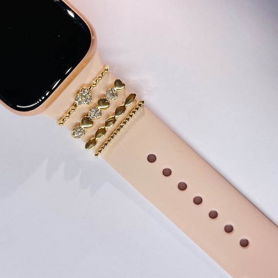 Diamond Heart Apple Watch Charms: Galaxy Samsung Strap Jewelry [C-004]