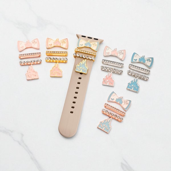 Disney Theme Park Inspired Castle Magic Kingdom Apple Watch Charms, Watch Stud, Watch Band Jewellery, Apple, Fitbit, Samsung watch Charm