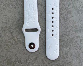 Disney Castle theme park snack engraved silicon Samsung Galaxy Watch Band 42mm 46mm 41mm 45mm, Galaxy Watch 5 6 7 - 18 colors available