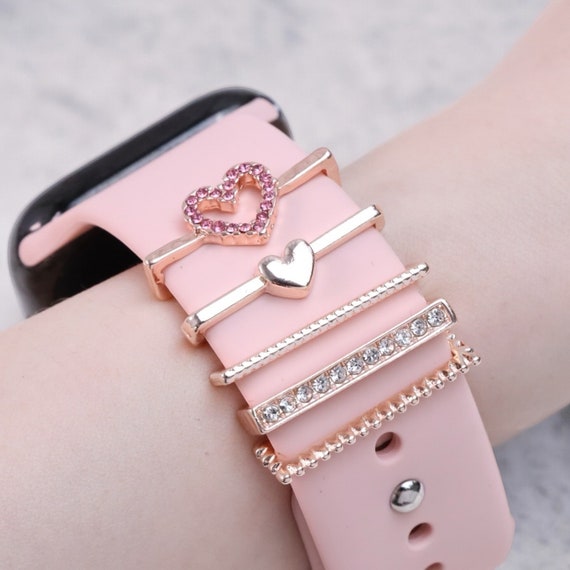 Pink Heart Diamond Apple Watch Charms: Samsung Galaxy  display picture 1