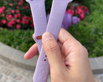 Winnie the pooh eeyore engraved silicon Fitbit versa / Fitbit charge / Fitbit sense watch Band, Google Pixel Watch strap