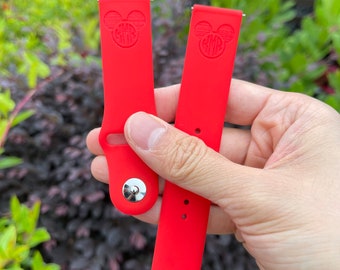 "Micky Maus Ohr Monogramm Fitbit Band: Google Pixel Silikon ""Armband"" mit Gravur."