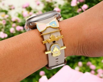 Disney Theme Park Inspired Sleeping Beauty Aurora Apple Watch Charms, Watch Stud Watch Band Jewellery, Apple, Fitbit, Samsung watch Charm