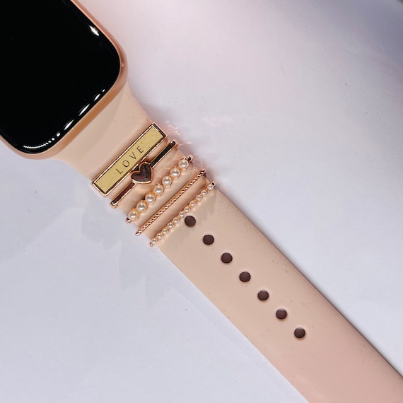 Love & Hearts Apple Watch Charms: Watch Band Jewelry [C-009]