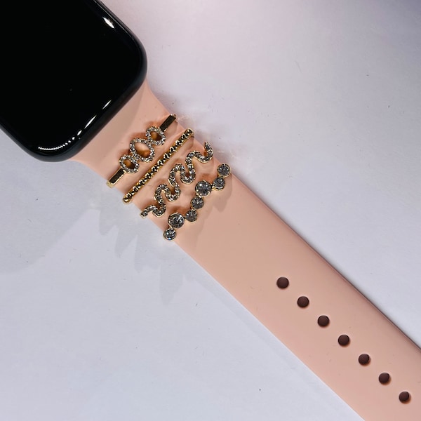 Diamond Fashion Style Apple Watch Charms, Watch Band Jewellery, Apple Watch Accessories, Galaxy, Samsung Strap Charms [C-010]
