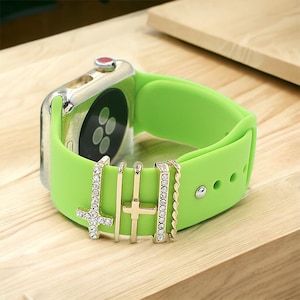 Gold Cross Charm, Diamond Apple Watch Charms, Watch Band Jewellery, Accessories, Samsung watch Strap Charms [E-015]