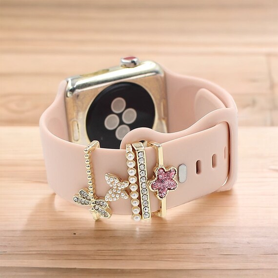 Gold Floral Dragonfly Apple Watch Charms: Diamond Butterfly  display picture 1