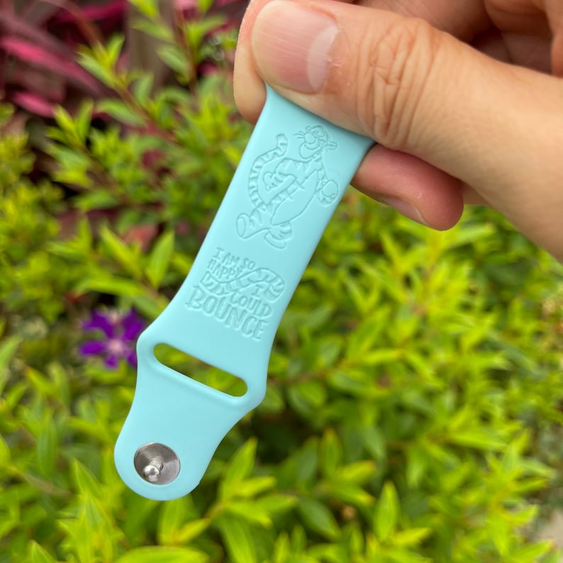 Winnie the pooh tigger engraved silicon Fitbit versa, Fitbit charge, Fitbit sense watch Band, Google Pixel Watch strap, 18 colors available