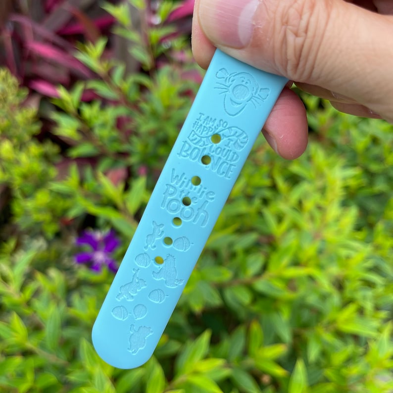 Winnie the pooh tigger engraved silicon Fitbit versa, Fitbit charge, Fitbit sense watch Band, Google Pixel Watch strap, 18 colors available