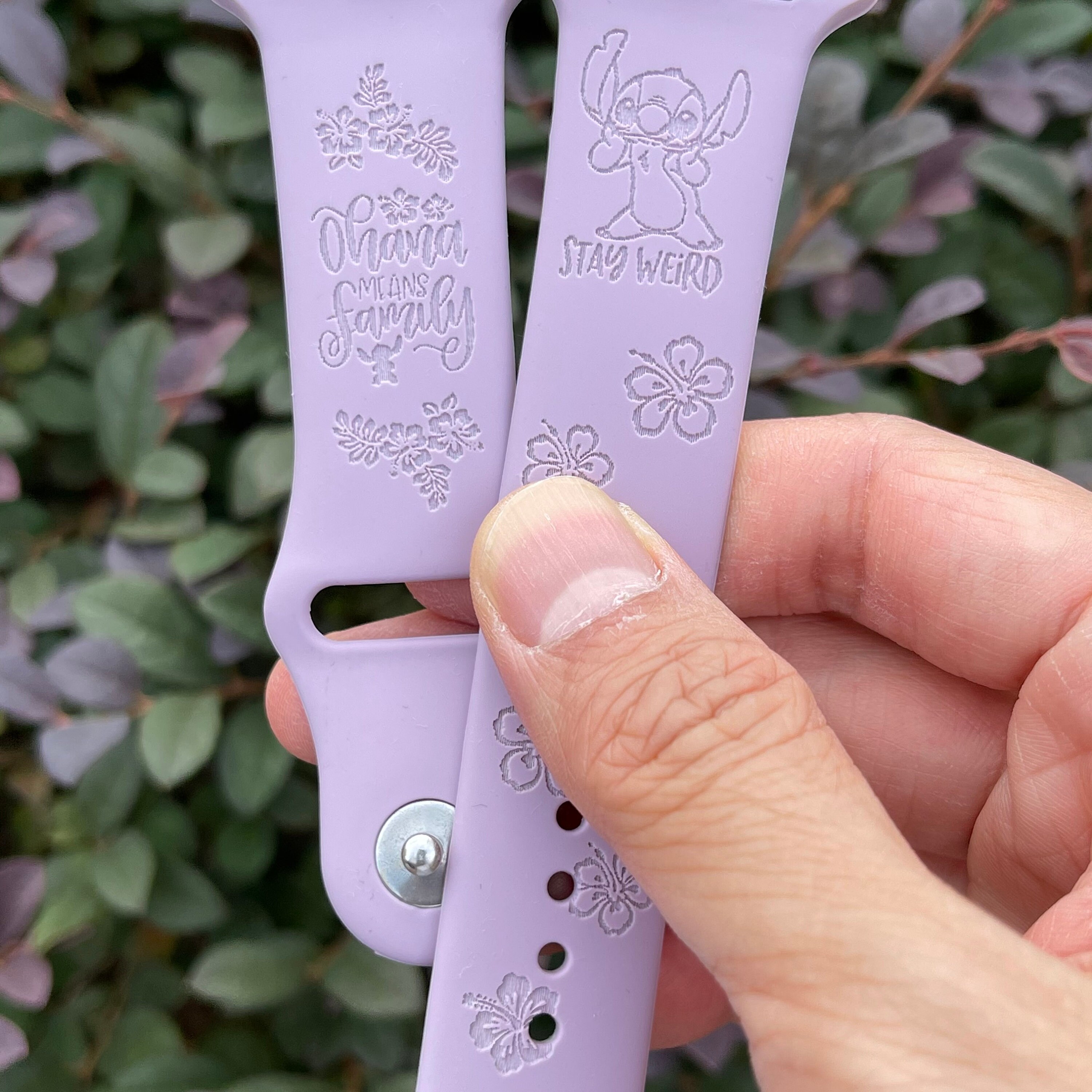 Stitch Ohana Means Family Laser Engraved Silicon Fitbit Versa Etsy