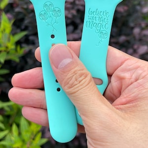 Disney theme park Mickey Mouse balloons, engraved silicon Fitbit versa / Fitbit charge / Fitbit sense watch Band, Google Pixel Watch strap