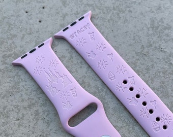 Personalized Castle theme park snack Apple Watch Band for 38mm 40mm 42mm 44mm, 41mm 45mm, 49mm, laser engraved Apple Watch Ultra Strap