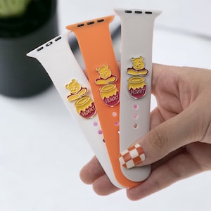 Charm de Winnie the Pooh con forma de miel para Apple Watch, joyas para correas de reloj, Apple Watch y Samsung.