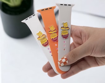 Charm de Winnie the Pooh para Apple Watch: Joya con forma de botón para Samsung Galaxy/Fitbit.