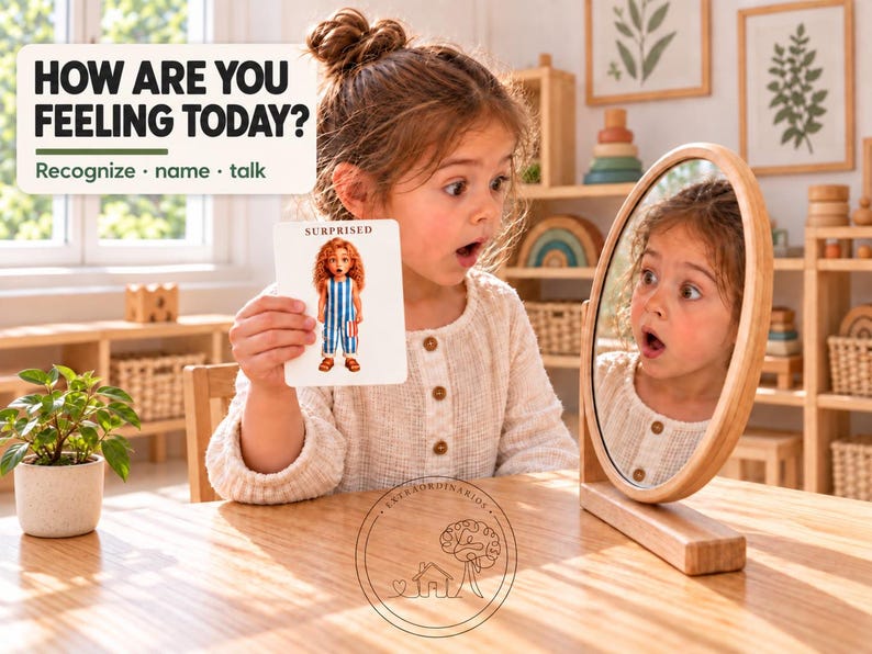 English Feelings Cards for Kids: 12 Emotion Flashcards and Poster ...