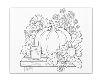 Bemal deinen eigenen Kürbis – Herbst- und Halloween-Leinwand für Kinder