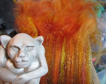 OCTUBRE, fibra artística para hilar, seda sari, Angelina, mecha, fibra para fieltrar, lana cardada, fibra en bruto, fibra para hilar