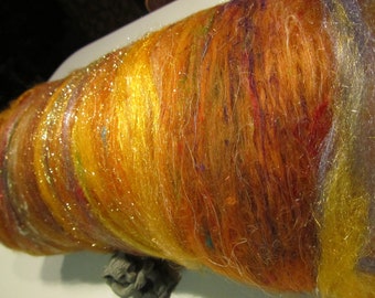 NOVIEMBRE, fibra artística para hilar, fibra texturizada brillante, Angelina Sparkle, fibra artística, fibra, fibra para hilar, fibra para hilar