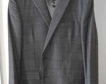 Brooks Brothers 1818 Loro Piana Suit – Two-Piece Gray Plaid 41R 35W