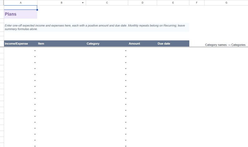 Yearly Budget Planner Google Sheets Template | Monthly Expenses, Bills ...