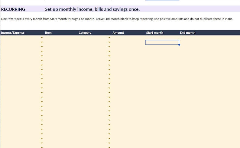 Yearly Budget Planner Google Sheets Template | Monthly Expenses, Bills ...