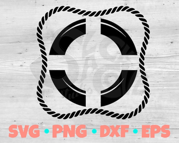 Life Preserver SVG Cut File | Monogram Frame SVG Design | Rope Frame SVG