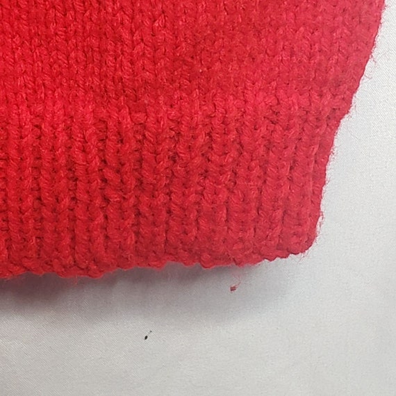 Vintage Sweater Vest Handmade Red Black Diamond A… - image 7