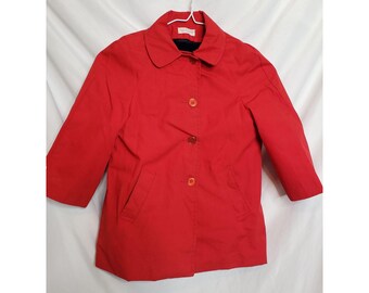 Vintage Sears Kids Winter Coat, Size 5, Button-Up with Zipout Liner