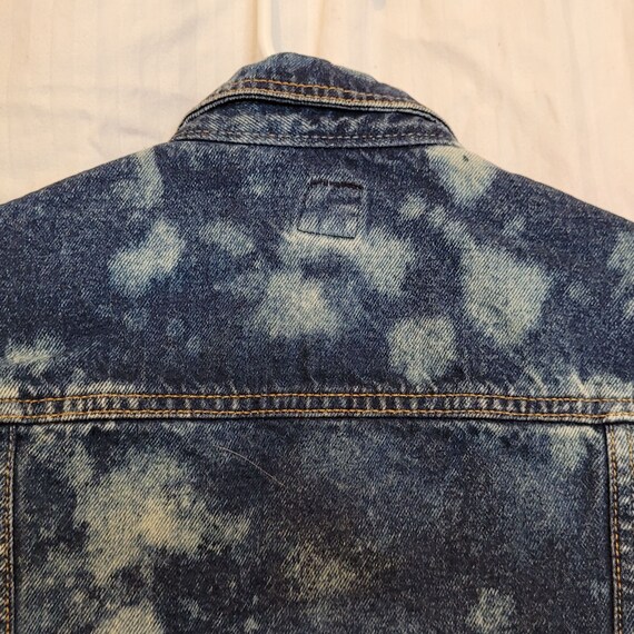 Vintage Gap Denim Jacket Junior Size Large Dark Wash Bleached All